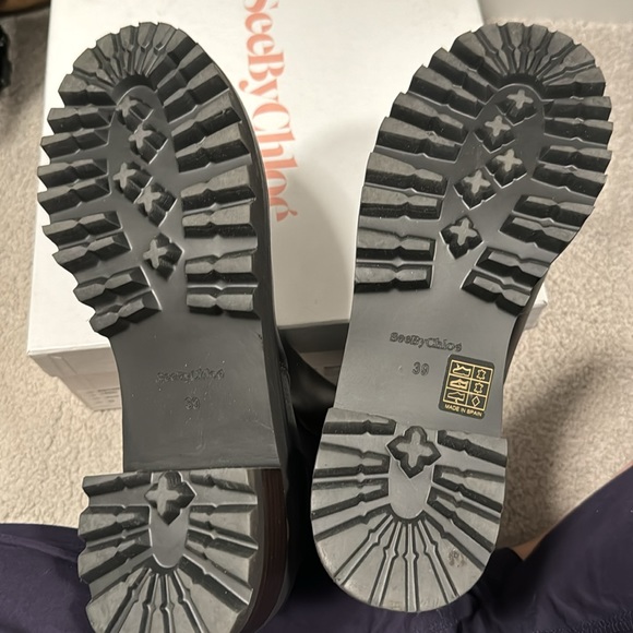 SeebyChloe calf Mallory bootie in black and brown - Picture 3 of 4